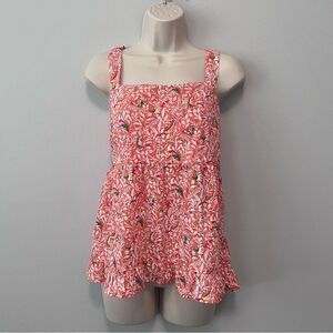 Loft Bird Tie Back Peplum Cami Size 10